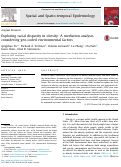 Cover page: Exploring racial disparity in obesity: A mediation analysis considering geo-coded environmental factors