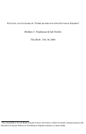 Cover page: Political Accountability Under Alternative Institutional Regimes