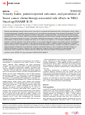 Cover page: Toxicity Index, patient-reported outcomes, and persistence of breast cancer chemotherapy-associated side effects in NRG Oncology/NSABP B-30