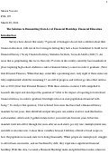 Cover page of The Solution to Dismantling State-Level Financial Hardship: Financial Education