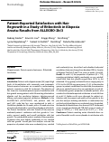 Cover page: Patient-Reported Satisfaction with Hair Regrowth in a Study of Ritlecitinib in Alopecia Areata: Results from ALLEGRO-2b/3