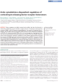Cover page: Actin cytoskeleton–dependent regulation of corticotropin-releasing factor receptor heteromers