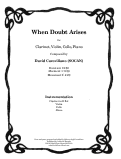 Cover page: When Doubt Arises