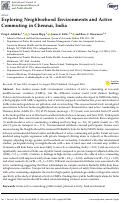 Cover page: Exploring Neighborhood Environments and Active Commuting in Chennai, India