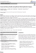 Cover page: Sexual and Urinary Health among Women following Bariatric Surgery.