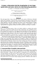 Cover page: A moan, a discursion into the visualisation of very large spatial data and some rubrics for identifying big questions