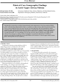 Cover page: Point-of-Care Sonographic Findings in Acute Upper Airway Edema