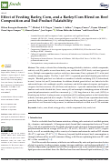 Cover page: Effect of Feeding Barley, Corn, and a Barley/Corn Blend on Beef Composition and End-Product Palatability