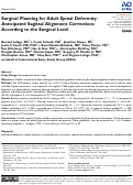 Cover page: Surgical Planning for Adult Spinal Deformity: Anticipated Sagittal Alignment Corrections According to the Surgical Level