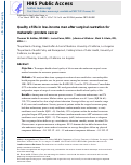 Cover page: Quality of life in low-income men after surgical castration for metastatic prostate cancer