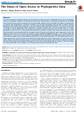 Cover page: The Dawn of Open Access to Phylogenetic Data