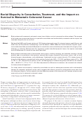 Cover page: Racial Disparity in Consultation, Treatment, and the Impact on Survival in Metastatic Colorectal Cancer