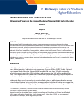 Cover page of Dimensions of Variance in the Proposed Typology of American Public Higher Education Systems