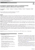 Cover page: Investigation of patent foramen ovale as a mechanism for brain metastasis in patients without prior lung involvement