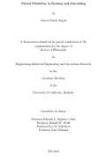 Cover page: Partial Flexibility in Routing and Scheduling