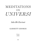 Cover page: Meditations on Universi