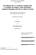 Cover page: Synthesis of a Cationic Inorganic Layered Material for Trapping Anionic Pharmaceutical Pollutants