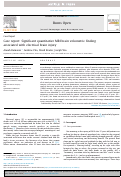 Cover page: Case Report: Significant MRI Brain Quantitative Volumetric and MRI DTI Abnormalities Associated with Electrical Brain Injury