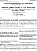 Cover page: Humanized UGT1 mice, regulation of UGT1A1,and the role of the intestinal tract in neonatal hyperbilirubinemia and breast milk induced jaundice