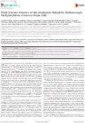 Cover page: Draft Genome Sequence of the Moderately Halophilic Methanotroph Methylohalobius crimeensis Strain 10Ki