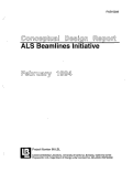 Cover page: ALS Beamlines Initiative - Conceptual Design Report