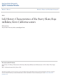Cover page: Life History Characteristics of the Starry Skate, Raja stellulata, from California Waters