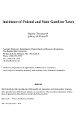 Cover page: Incidence of Federal and State Gasoline Taxes