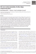 Cover page: De novo meta-assembly of ultra-deep sequencing data