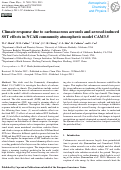 Cover page: Climate response due to carbonaceous aerosols and aerosol-induced SST effects in NCAR community atmospheric model CAM3.5