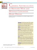 Cover page: Cerebral Autoregulation in Neonates With and Without Congenital Heart Disease.