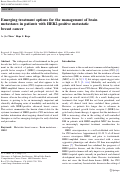 Cover page: Emerging treatment options for the management of brain metastases in patients with HER2-positive metastatic breast cancer