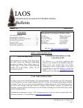 Cover page: IAOS Bulletin 36