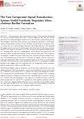 Cover page: The Two-Component Signal Transduction System VxrAB Positively Regulates Vibrio cholerae Biofilm Formation.