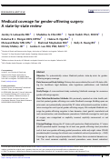 Cover page: Medicaid coverage for gender-affirming surgery: A state-by-state review.
