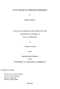 Cover page: Local Constraints in Combinatorial Optimization