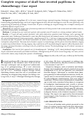 Cover page: Complete response of skull base inverted papilloma to chemotherapy: Case report.