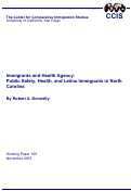 Cover page: Immigrants and Health Agency: Public Safety, Health, and Latino Immigrants in North Carolina