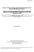 Cover page: Heavy Ion Fusion Science Virtual National Laboratory 4th Quarter 2009 Milestone Report: Measure and simulate target temperature and dynamic response in optimized NDCX-I configurations with initial diagnostics suite