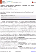 Cover page: Complete Genome Sequence of a Putative Densovirus of the Asian Citrus Psyllid, Diaphorina citri