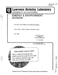 Cover page: LIFE-CYCLE COST ANALYSIS OF MAJOR APPLIANCES