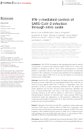 Cover page: IFN-γ-mediated control of SARS-CoV-2 infection through nitric oxide