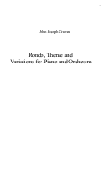 Cover page: Rondo, Theme and Variations for Piano and Orchestra