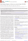 Cover page: Draft Genome Sequence of Enterococcus faecalis Strain UCD-PD3