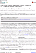 Cover page: Draft Genome Sequence of Burkholderia gladioli Strain UCD-UG_CHAPALOTE (Phylum Proteobacteria).