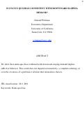Cover page: Is Status Quo Bias Consistent With Downward Sloping Demand?