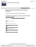 Cover page: National Age and Sex Differences in Quitting Smoking