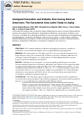 Cover page: Immigrant generation and diabetes risk among Mexican Americans: the Sacramento Area Latino Study on Aging.