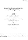 Cover page: A framework and review of customer outage costs: Integration and 
analysis of electric utility outage cost surveys