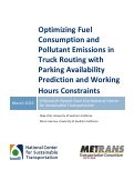Cover page of Optimizing Fuel Consumption and Pollutant Emissions in Truck Routing with Parking Availability Prediction and Working Hours Constraints