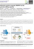 Cover page of Directed evolution expands CRISPR–Cas12a genome-editing capacity
